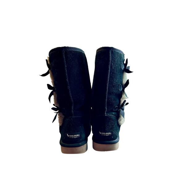 Koolaburra by Ugg Victoria Tall Boots Suede Black 1015875 Bows women’s 9 - Picture 5 of 5